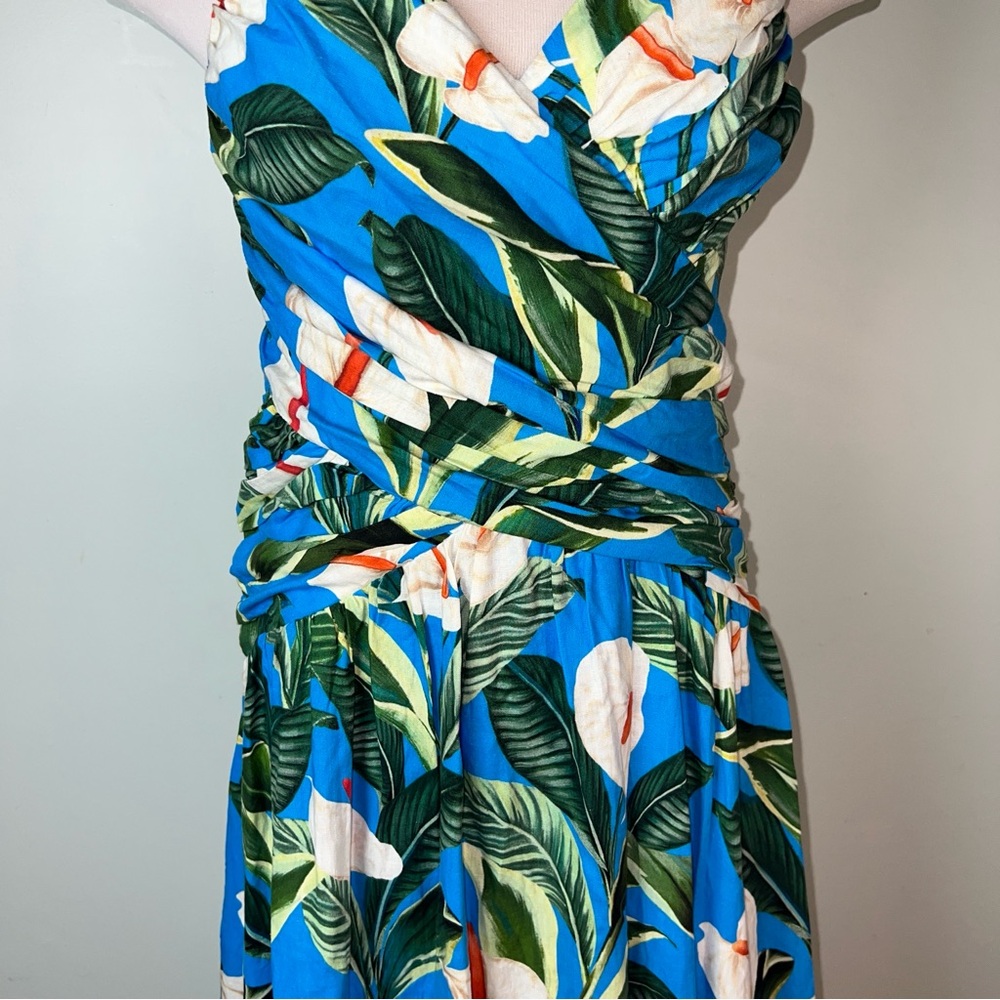 Farm Rio Blue Anthurium Garden Maxi Dress | Size Small - Picture 5 of 14
